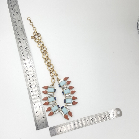 ✅J. Crew Turquoise Spike Statement Necklace - Picture 2 of 5